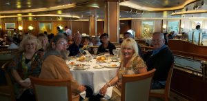 Alaska Cruise 2019 group at dinner